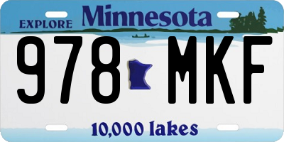 MN license plate 978MKF