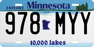 MN license plate 978MYY