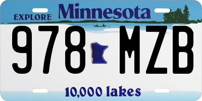 MN license plate 978MZB