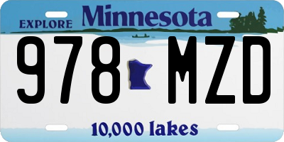 MN license plate 978MZD