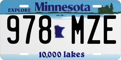 MN license plate 978MZE