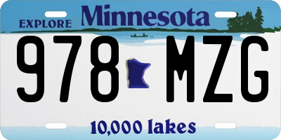 MN license plate 978MZG