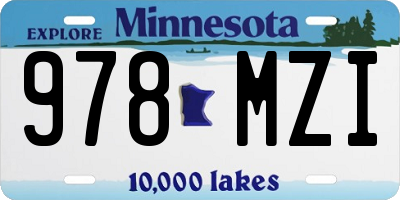 MN license plate 978MZI