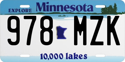 MN license plate 978MZK