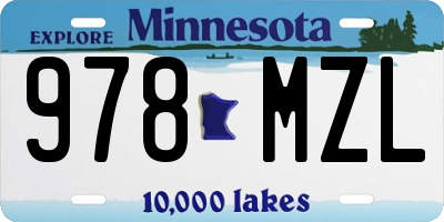 MN license plate 978MZL