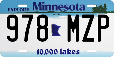 MN license plate 978MZP