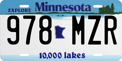 MN license plate 978MZR