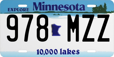MN license plate 978MZZ