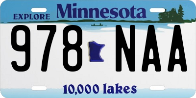 MN license plate 978NAA