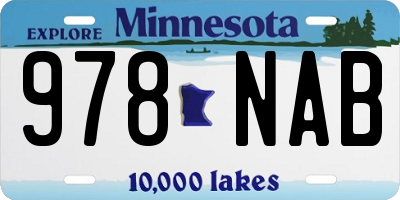 MN license plate 978NAB