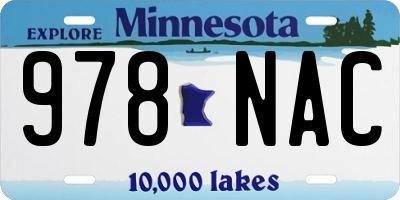 MN license plate 978NAC