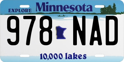 MN license plate 978NAD