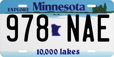 MN license plate 978NAE