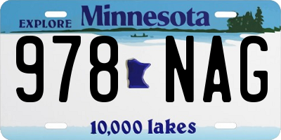 MN license plate 978NAG