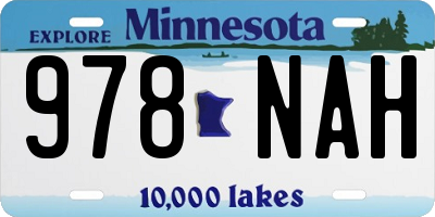 MN license plate 978NAH