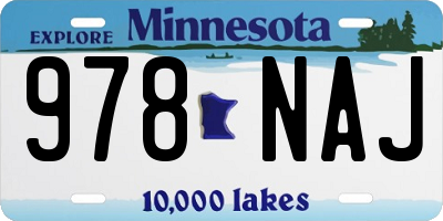 MN license plate 978NAJ