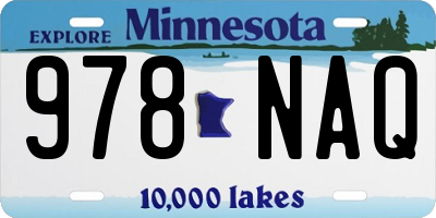 MN license plate 978NAQ