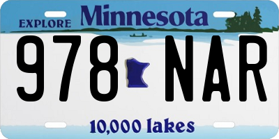 MN license plate 978NAR
