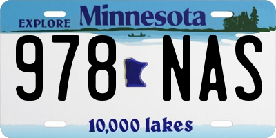 MN license plate 978NAS