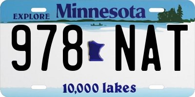 MN license plate 978NAT
