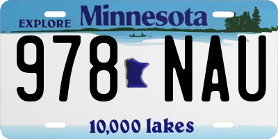 MN license plate 978NAU
