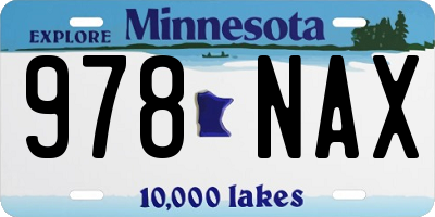 MN license plate 978NAX