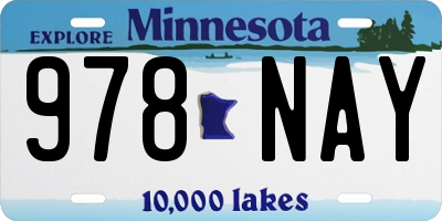 MN license plate 978NAY