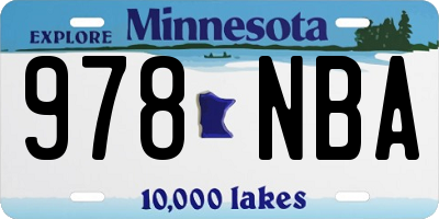 MN license plate 978NBA