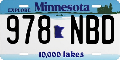 MN license plate 978NBD