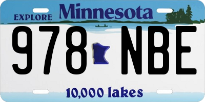 MN license plate 978NBE