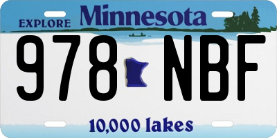 MN license plate 978NBF