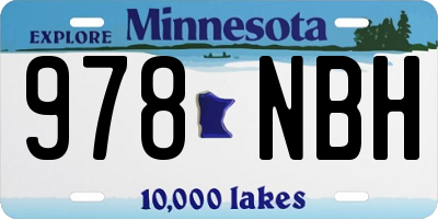 MN license plate 978NBH