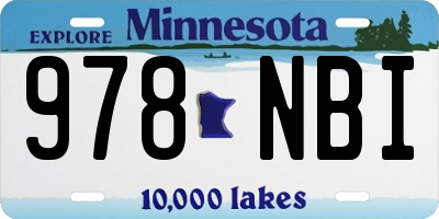 MN license plate 978NBI