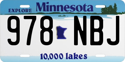 MN license plate 978NBJ