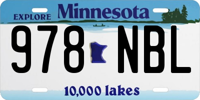 MN license plate 978NBL