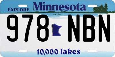 MN license plate 978NBN