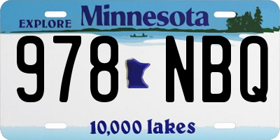 MN license plate 978NBQ