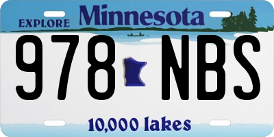MN license plate 978NBS