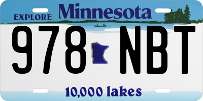 MN license plate 978NBT