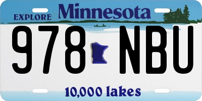MN license plate 978NBU
