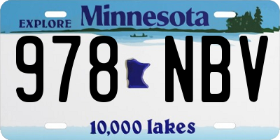 MN license plate 978NBV