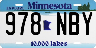 MN license plate 978NBY