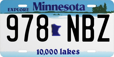 MN license plate 978NBZ