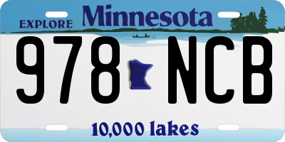 MN license plate 978NCB