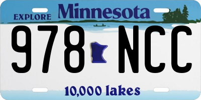 MN license plate 978NCC