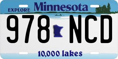 MN license plate 978NCD