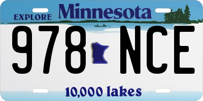 MN license plate 978NCE