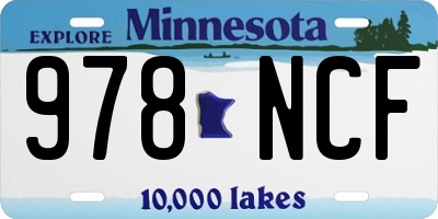 MN license plate 978NCF