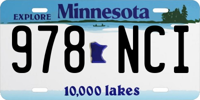MN license plate 978NCI