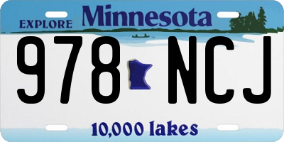 MN license plate 978NCJ